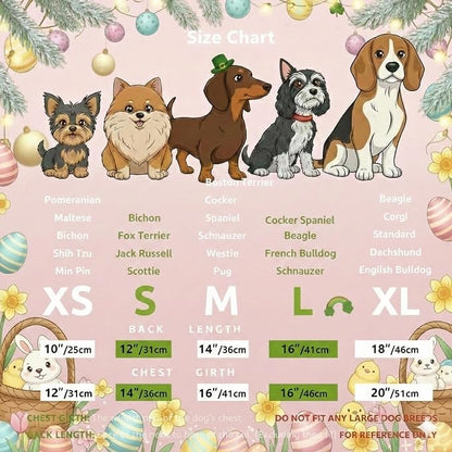 Easter Dog Dress with Bunny & Carrot Print, Festive Holiday Pink Spring Pet - Image 4