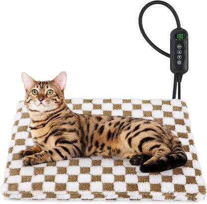 MIXJOY Heated Cat Bed, 11 Adjustable Temperature Cat Heating Pad Indoor by MIXJOY