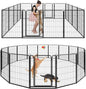 Dog Playpen Outdoor Extra Wide 16 Piece Panels Heavy Duty Dog Fence 47" Height by Committedtobetterpetlife