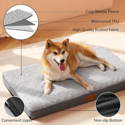 Patas Lague Orthopedic XL Dog Bed Large Sized Dog 48''X30'', Soft Waterproof - Image 3