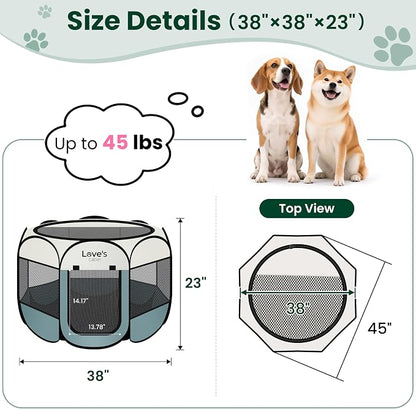 Love's cabin Pet Puppy Dog Playpen, Large Dog Tent Crates Cage Indoor/Outdoor - Image 3