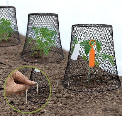 10 Pcs 9"×9" Chicken Wire Plant Protectors from Animals, Plant Cage Garden - Image 7