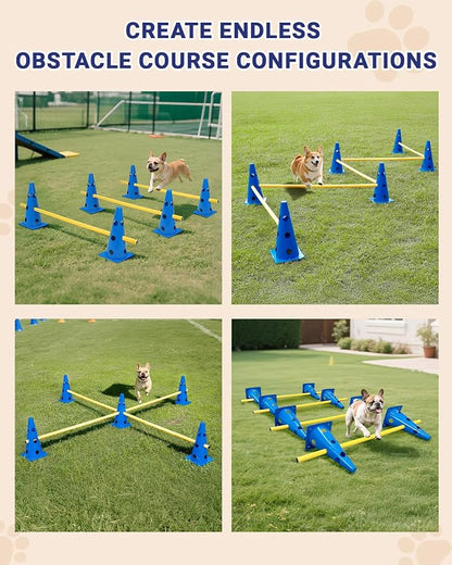 Dog Agility Course Backyard Set, Dog Agility Hurdle Cone Set - Image 6