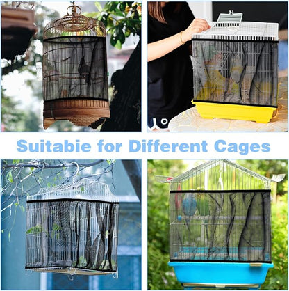 Large Bird Cage Seed Catcher 31 x 118 inches Adjustable Soft Airy Skirt Guard - Image 3