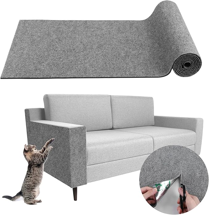 Climbing Cat Scratcher Mat Trimmable Cat Scratching Post Carpet 118’’x15.8’’ by LSGCQ
