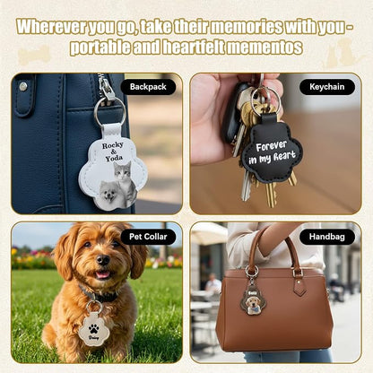 Personalized Dog Hair Keychain Pet Fur Keepsake Pet Memorial Cute Storage - Image 6