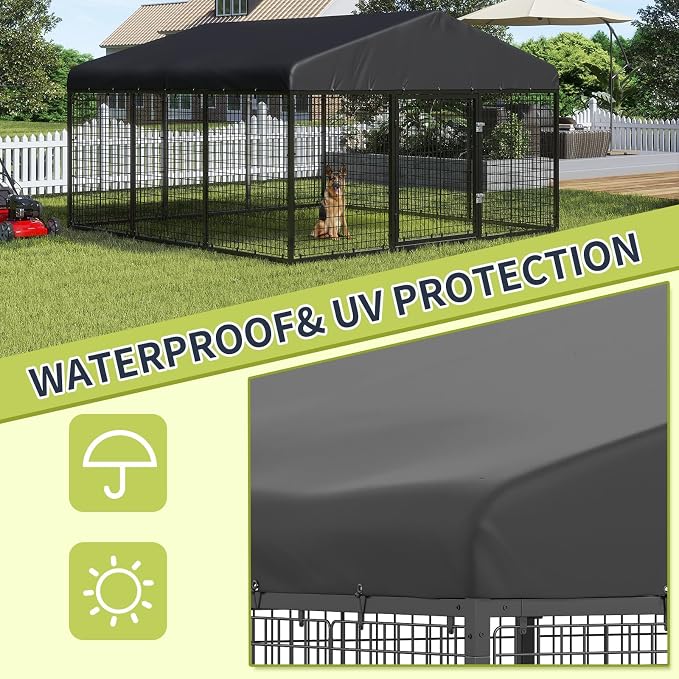354" x 118" Large Outdoor Dog Enclosure, Heavy Duty Dog Cage - Image 5