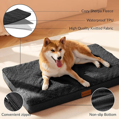 Patas Lague Orthopedic XL Dog Bed Large Sized Dog 42''X28'', Soft Waterproof - Image 4