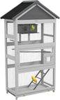 PawHut Wooden Bird Aviary, Three Doors, Perches by PawHut