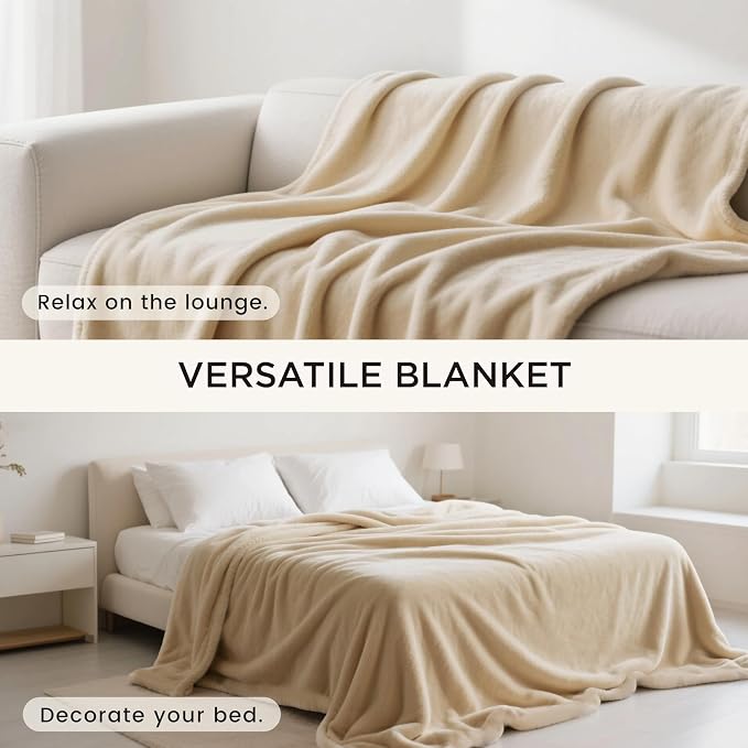 gogobunny Waterproof Bed Blanket, Reversible Sherpa Fleece Throw Blanket - Image 9