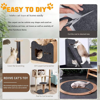 Carpet 78.7"x15.8" Trimmable Cat Scratching Mat - Image 6