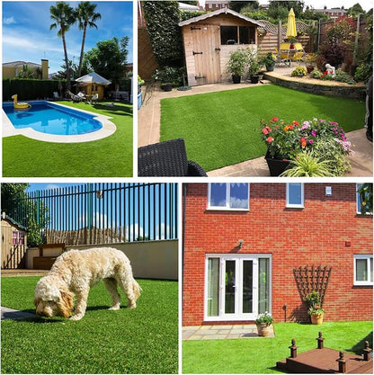 Artificial Grass Rug Outdoor Indoor 6FTX70FT Fake Grass Carpet Green Synthetic - Image 8