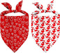 Valentines Dog Bandanas, 2 Pack Mother's Day Triangle Dog Bandanas, Reversible by Unknown