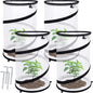 4 Pcs Pop Up Insect Barrier Plant Cover Net, 19.6" x 11.8" Round Foldable Plant by PurpleStar