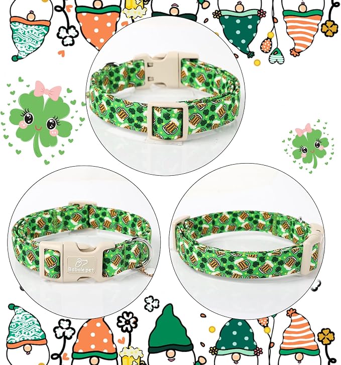 St Patricks Day Dog Collar for Medium Dogs - Image 5