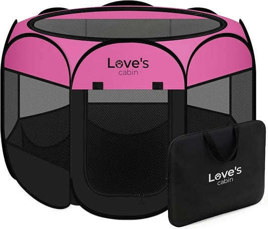 Love's cabin Pet Puppy Dog Playpen, Large Dog Tent Crates Cage Indoor/Outdoor by Lovescabin