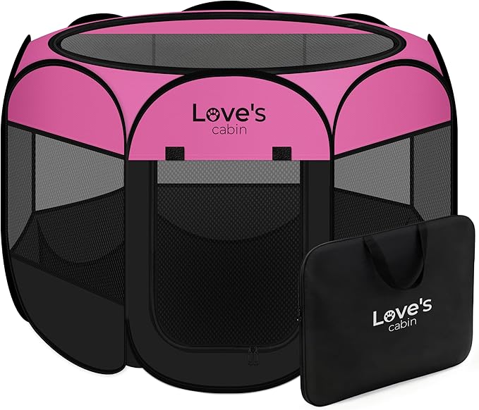 Love's cabin Pet Puppy Dog Playpen, Small Dog Tent Crates Cage Indoor/Outdoor by Lovescabin