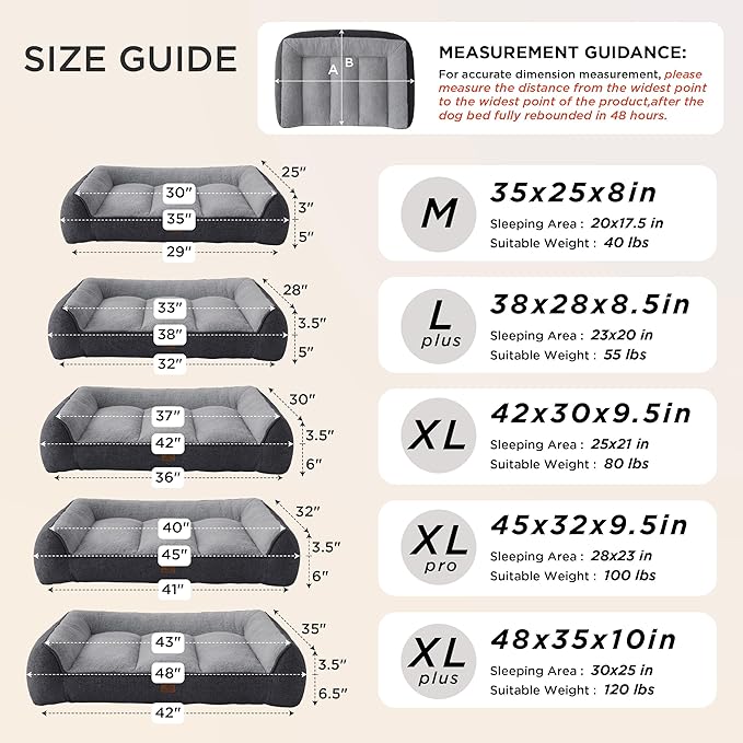 Bedsure SupportMax™ XL Plus Orthopedic Dog Beds Large Sized Dog - Image 4