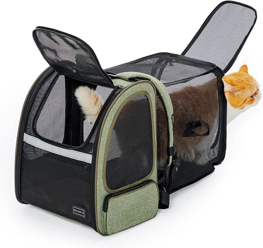 Petsfit Cat Backpack Carrier, Dog Carrier Backpacks Expandable by Petsfit