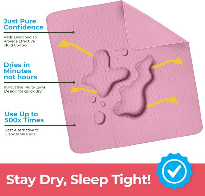 Utopia Bedding Washable Underpads 34" x 36", Waterproof Reusable Heavy - Image 3
