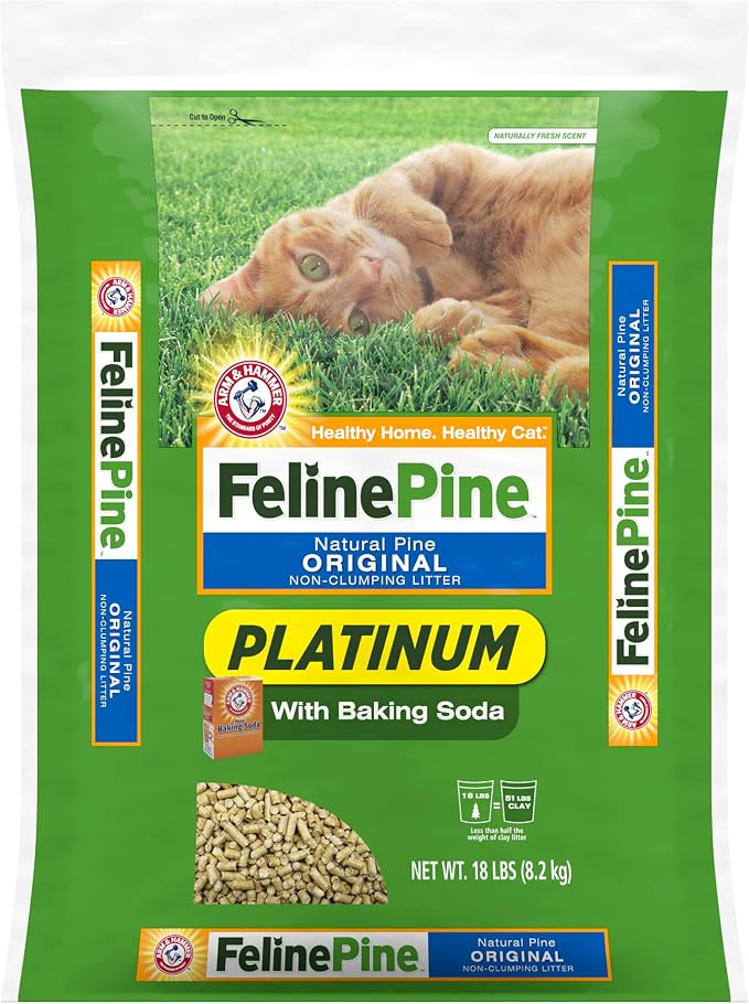 Feline Pine Platinum Non-Clumping Cat Litter, Feline Pine Cat Litter 18lb - Image 11