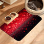 Red Gradienr Feeding Mat, Non-Slip Rubber Backing Mat, Cat Dog Accessories by Unknown