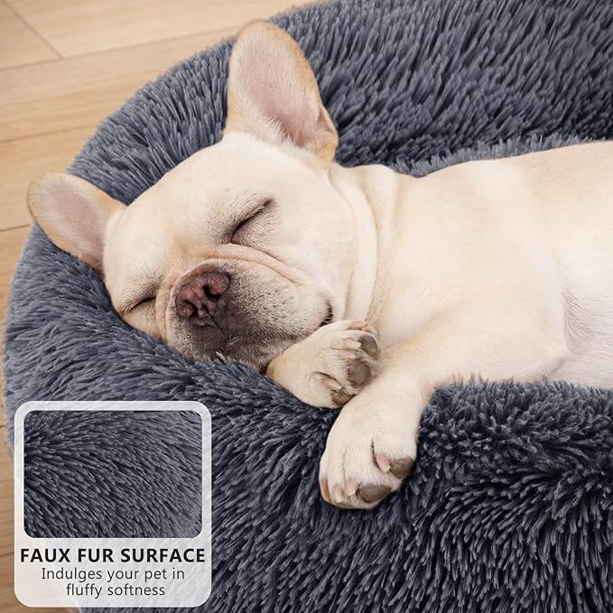 MIXJOY Orthopedic Dog Bed Comfortable Donut Cuddler Round Pet Beds Ultra Soft - Image 3