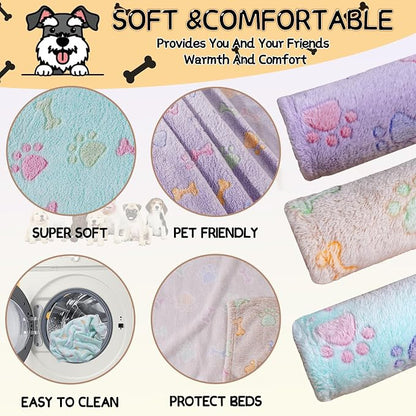 Rezutan 1 Pack 3 Dog Blankets for Small Pet Cat Super Soft Fluffy Premium Throw - Image 6