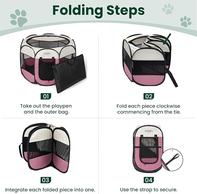 Love's cabin Pet Puppy Dog Playpen, Small Dog Tent Crates Cage Indoor/Outdoor - Image 8