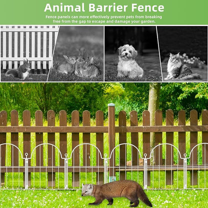 10 Pack Decorative Garden Fence, 17in x10ft Garden Fencing Animal Barrier - Image 5