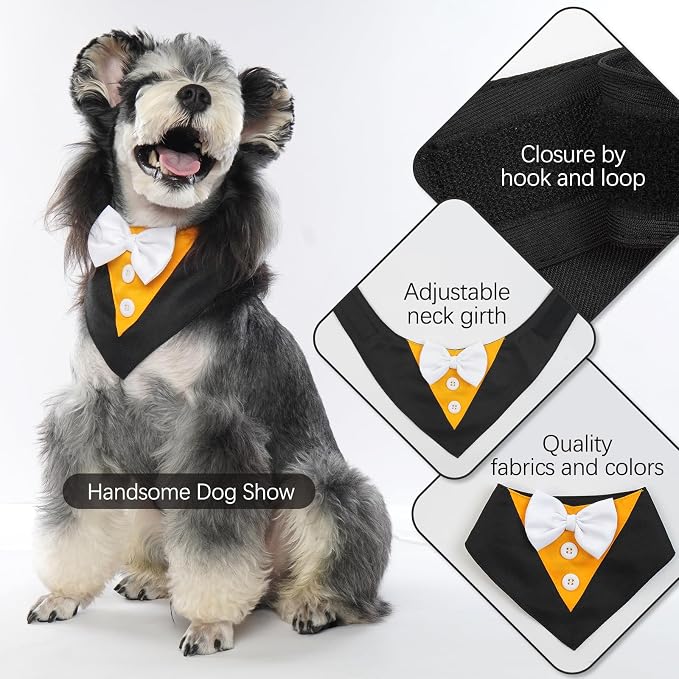 FUAMEY Dog Tuxedo Halloween for Medium Dogs, Dog Formal Suit Dogs Attire Pet - Image 5