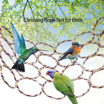 BNOSDM 4 Packs Bird Hemp Rope Net Swing Climbing Rope Net - Image 2