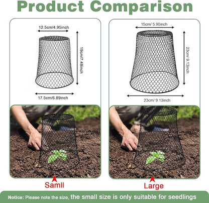 10 Pcs 6.8"×7.4" Seedling Plant Protectors from Animals, Chicken Wire Plant - Image 2