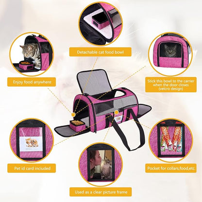 Airline Approved Cat Carrier, Soft-Sided Pet Travel Carrier - Image 4
