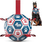 QDAN Dog Toys Soccer Ball with Straps, Durable Giant Dog Balls, Outdoor Dogs by QDAN