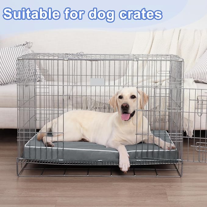 KSIIA Large Dog Bed for Crate Pad Waterproof Dog Bed - Image 9