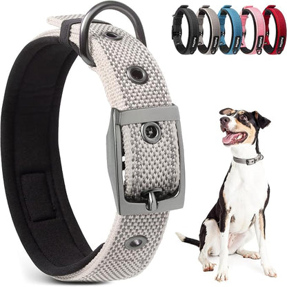PetiFine Dog Collars for Medium Dogs, Neoprene Padded and Adjustable, by PetiFine