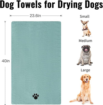 3 Pack Microfiber Dog Towels for Drying Dogs, Super Absorbent and Soft Pet - Image 3