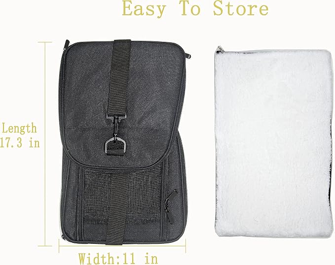 Soft Sided Carrier for Small Medium Cats Dogs, TSA Airline Approved Collapsible - Image 8