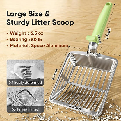 Metal Cat Litter Scoop, Large Cat Scooper - Image 2