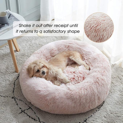 WESTERN HOME WH Calming Dog & Cat Donut Cuddler, Anti-Anxiety Warming Cozy Soft - Image 2