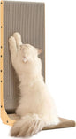 FUKUMARU Cat Scratcher, 32.7 Inch L Shape Cat Scratch Pad Wall Mounted by FUKUMARU