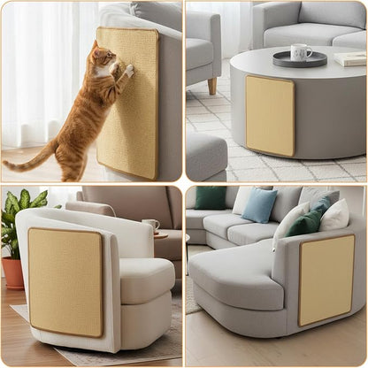 4 Pack Cat Scratcher Mat, Fabric Sisal Cat Scratching Pad - Image 7
