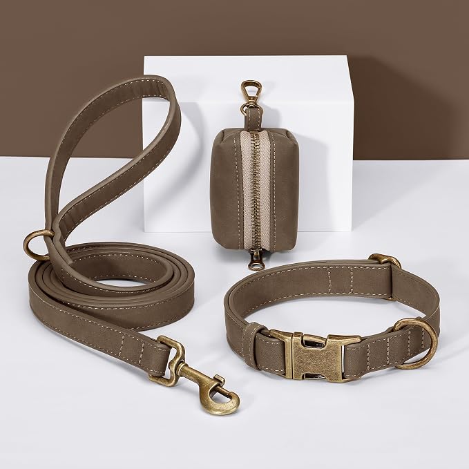 Didog Soft PU Leather Dog Collar, Stylish Quick Released Dog Collars - Image 5