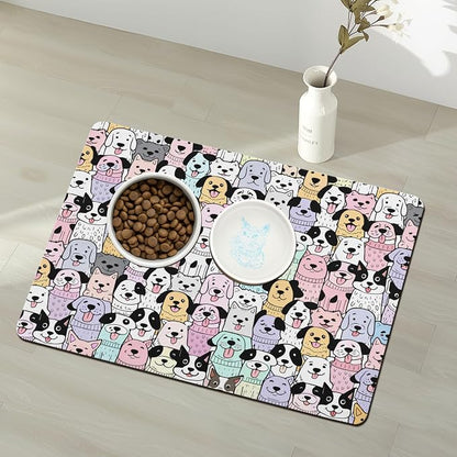 Pet Feeding Mat for Floors Waterproof Dog Mat for Food and Water Absorbent - Image 9