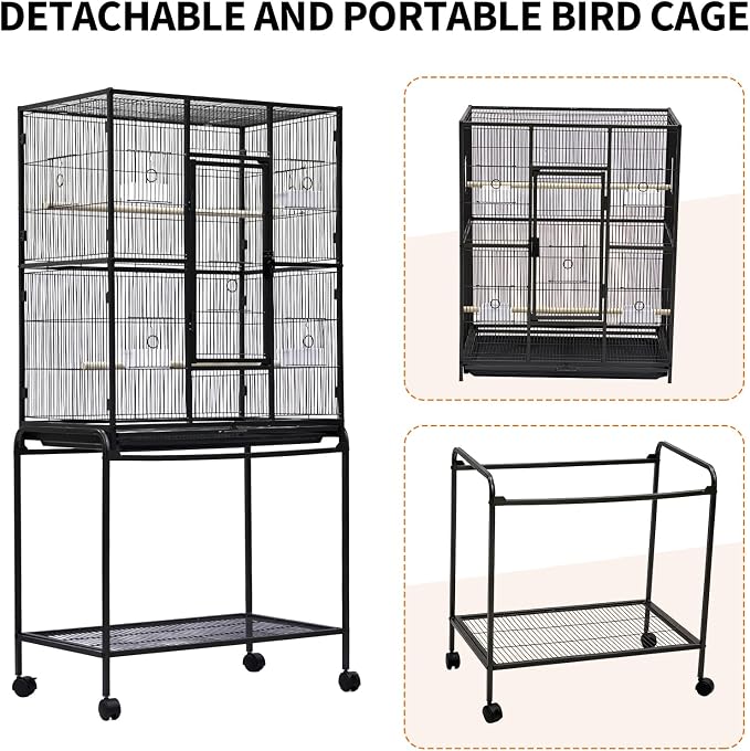 GarveeHome 62.6" H Large Bird Cage, Bird Cage - Image 5