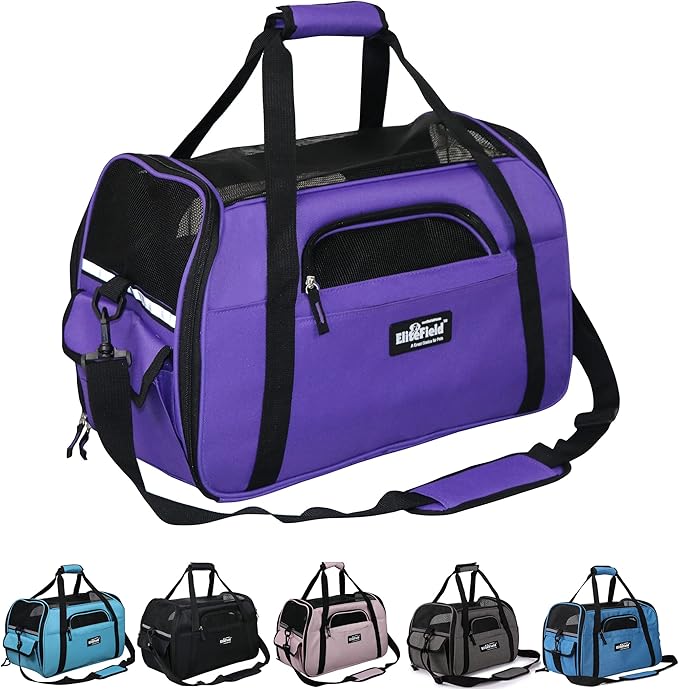 EliteField Soft Pet Carrier Soft Sided Dog Puppy Cat Carrier Travel Bag by EliteField