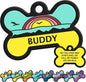 GoTags Silent Dog Tag, Personalized Engraved Bone Silicone Dog and Cat Name Pet by GoTags
