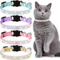 Weewooday 4 Pieces Rhinestones Cat Collars Breakaway Cat Collar by Weewooday