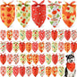 Weewooday 50 Pcs Thanksgiving Fall Dog Bandanas Bulk Pumpkin Maple Leaves by Weewooday